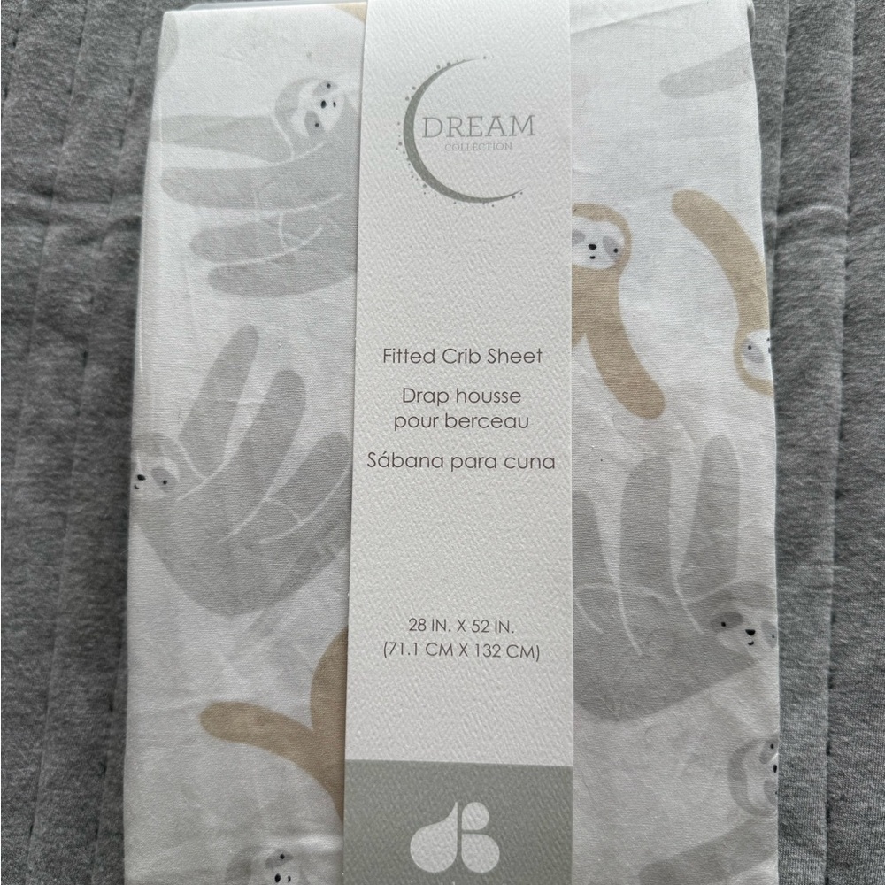 Just Born Dream Collection Sloth Crib Sheet